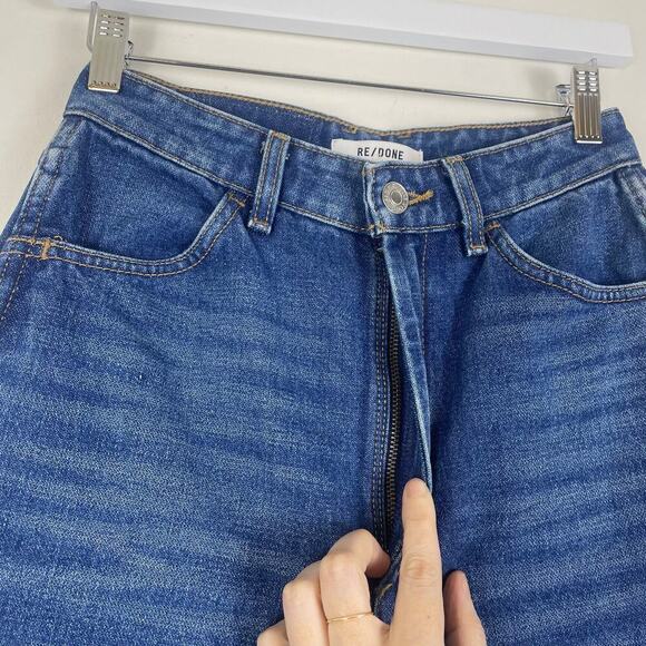 RE/DONE 70s straight-leg mid-rise jeans in color River Size 24 - Picture 7 of 8
